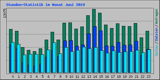 Stunden-Statistik im Monat Juni 2019