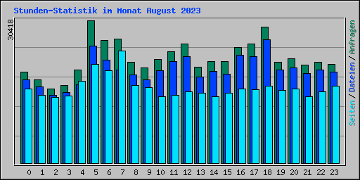 Stunden-Statistik im Monat August 2023