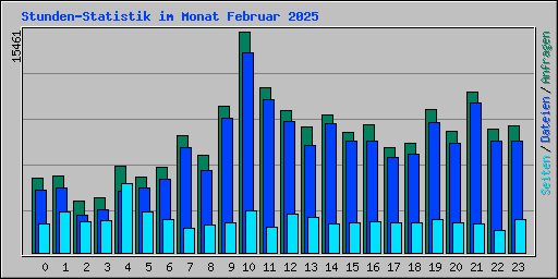 Stunden-Statistik im Monat Februar 2025