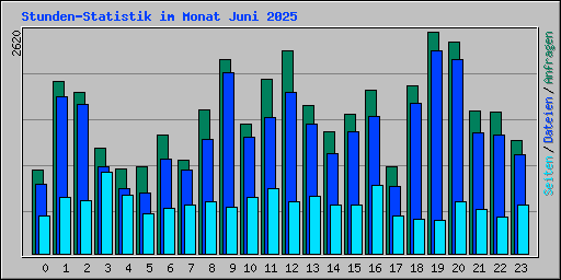 Stunden-Statistik im Monat Juni 2025