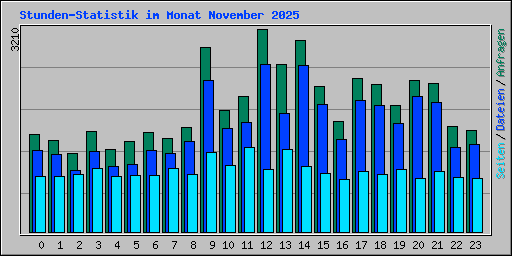 Stunden-Statistik im Monat November 2025