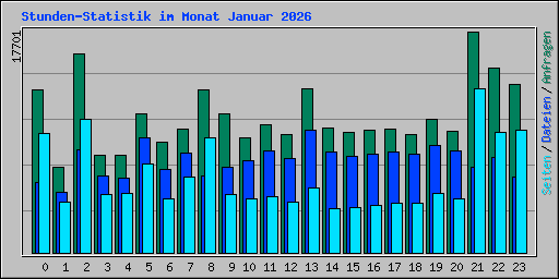 Stunden-Statistik im Monat Januar 2026