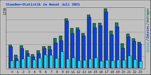 Stunden-Statistik im Monat Juli 2021