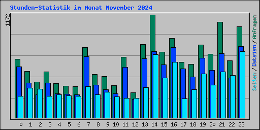 Stunden-Statistik im Monat November 2024