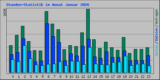 Stunden-Statistik im Monat Januar 2026