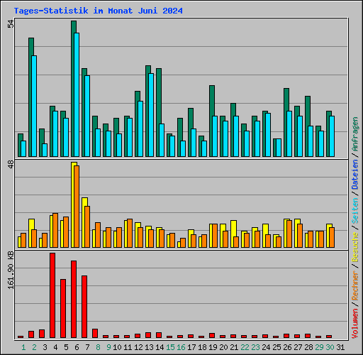 Tages-Statistik im Monat Juni 2024