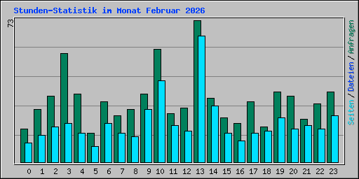 Stunden-Statistik im Monat Februar 2026