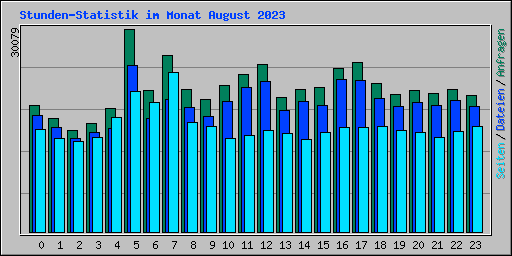 Stunden-Statistik im Monat August 2023